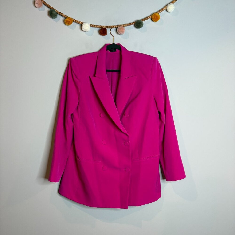 Express bright magenta Editor blazer jacket